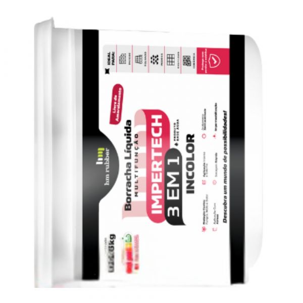 Impermeabilizante Impertech  3 em 1 Incolor 3,6Kg Hm Rubber