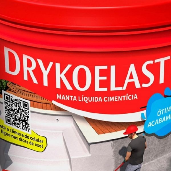 Impermeabilizante Manta Líquida Cimentícia Drykoelastic 4Kg Dryko