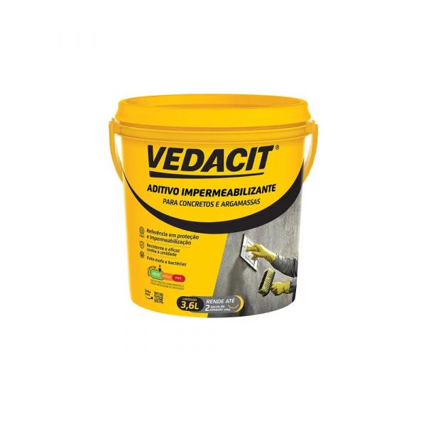 Impermeabilizante para Concretos e Argamassas 3,6 Litros Vedacit