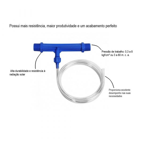 Injetor Para Fertilizante Com Mangueira 1” Viquia