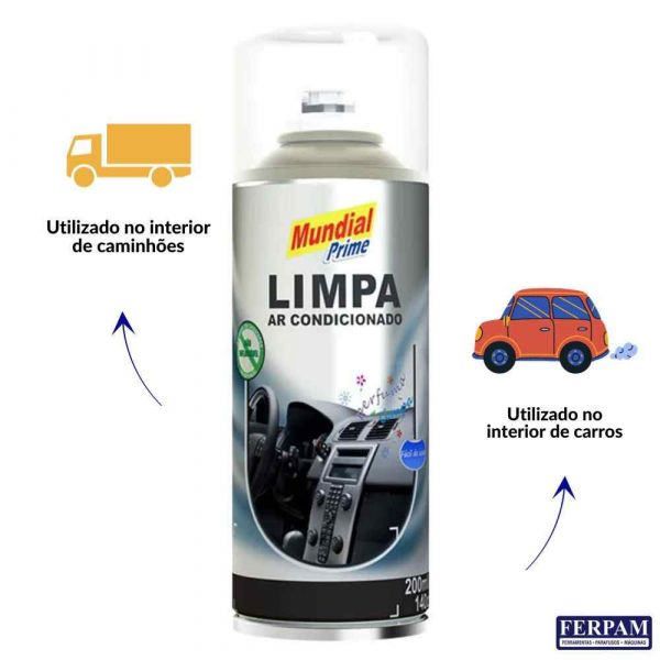 Limpa Ar-Condicionado Carro Novo 200ml Mundial Prime 