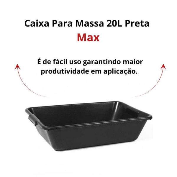 Caixa Para Massa 20L Preta Max