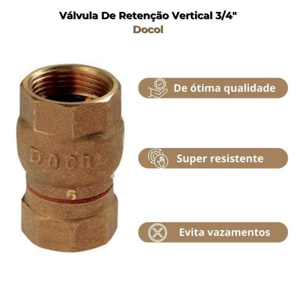 Válvula De Retenção Vertical 3/4