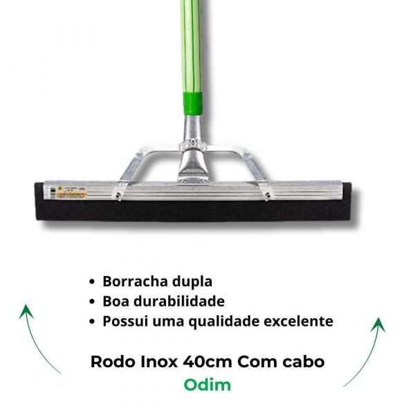 Rodo Inox 40cm Com cabo Odim