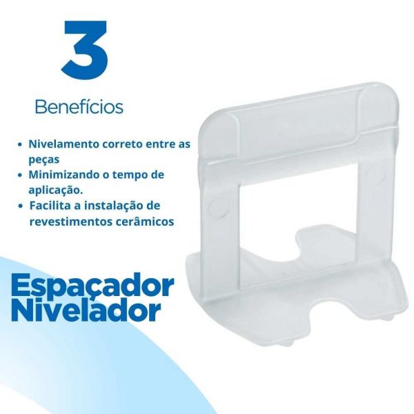 Espaçador Nivelador 2,0mm De Pisos Porcelanato Cortag