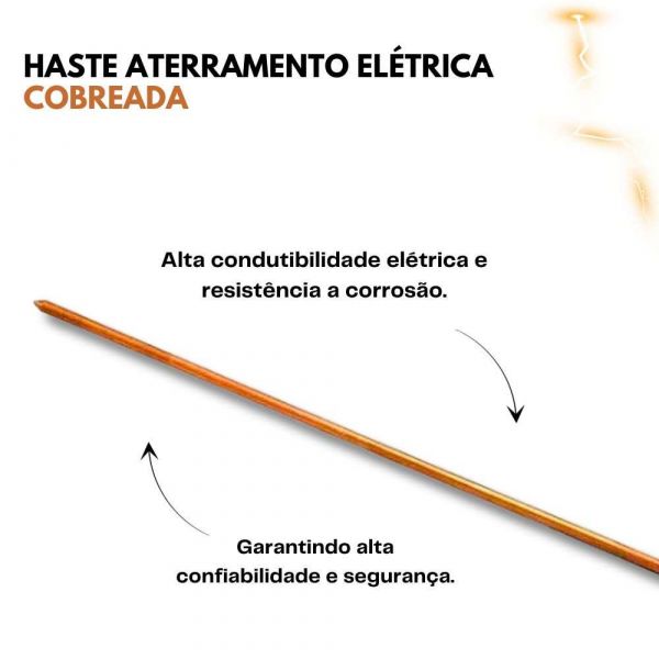 Haste Aterramento Elétrica Cobreada 1/2