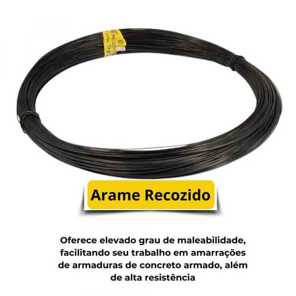 Arame Recozido N18 1,24mm 1kg Liso Triangulo
