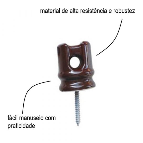 Isolador Tipo Olhal 70x50x38mm Rosca Soberba 5/16” Germer