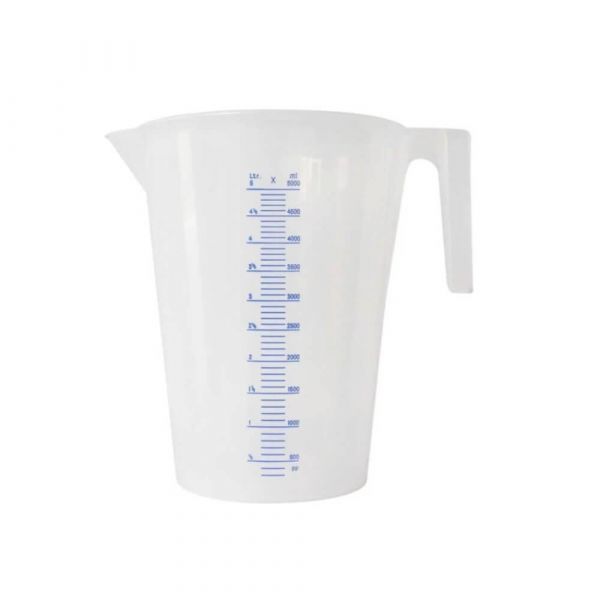 Jarra Em Polietileno Graduada 5 Litros Branca Bremen