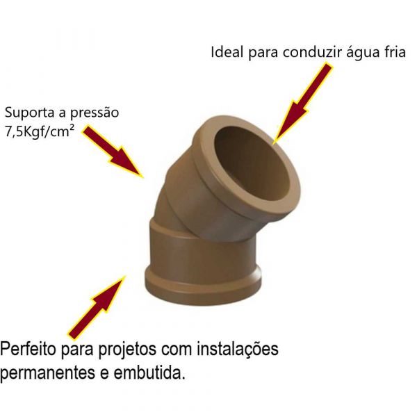 Joelho 45º Soldável 85mm Krona 