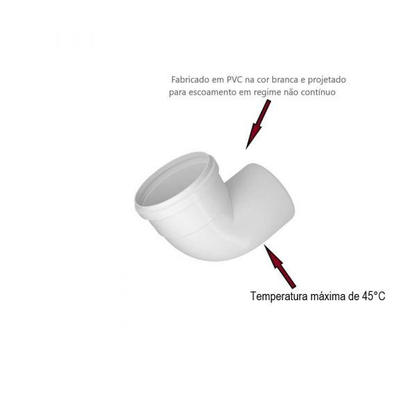 Joelho 90° DN 40mm Fortlev