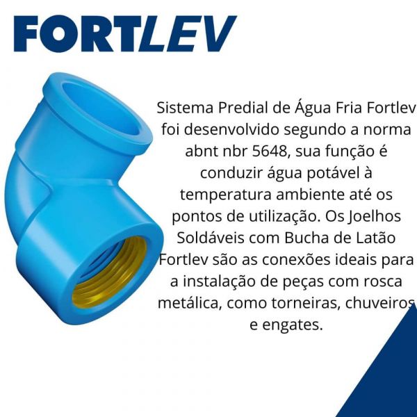 Joelho 90° Soldável Com Bucha Latão 25 X 1/2