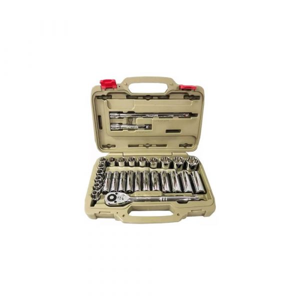 Jogo De Soquete Estriado Com Encaixe 1/2