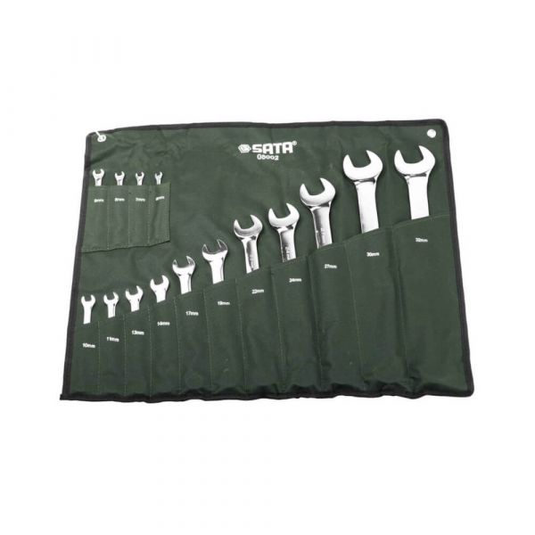 Jogo De Chaves Combinadas de 6 a 32mm com 15 Peças Sata