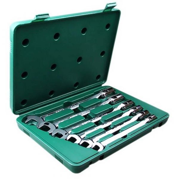 Jogo Chave Combinada com Soquetes Flex, 6 Peças- Sata St09037sj