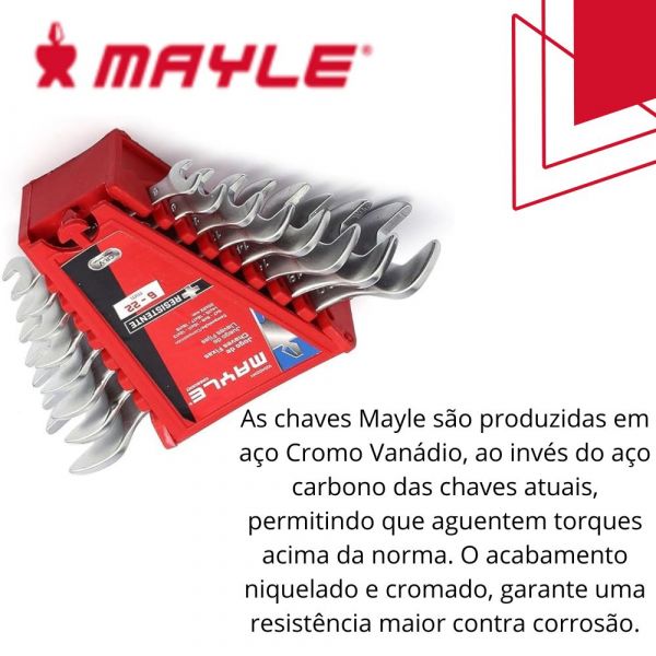 Jogo Chave Fixa 6mm a 22mm 8 peças- Mayle