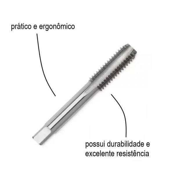 Jogo De 2 Peças Macho Manual Ht 3/16” Hansatecnica