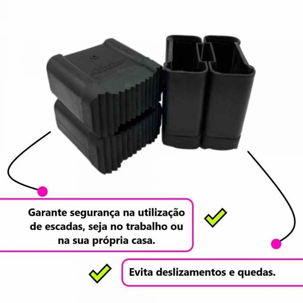 Jogo de 4 Pés para Escada de 2 lance Rp028 Alulev 