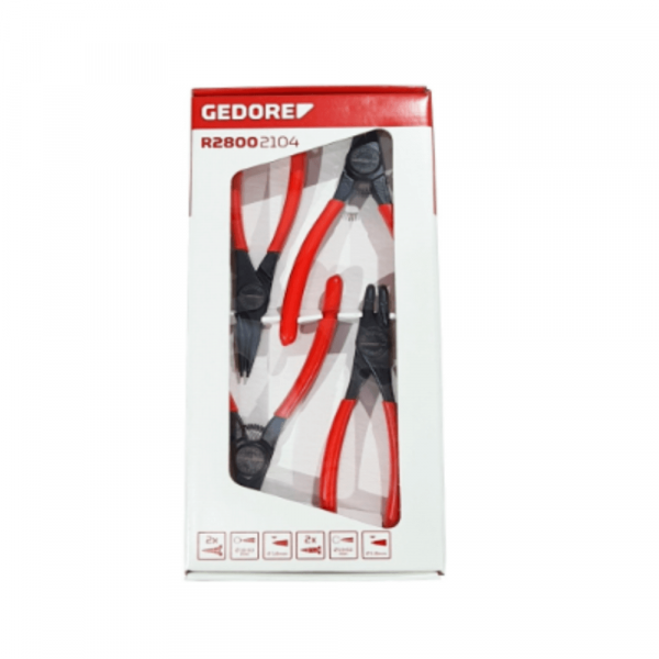 Jogo de Alicate para Anéis 4 Peças Gedore Red
