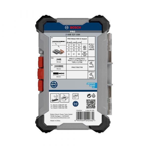 Jogo de Bits Impact Control 20 Peças Bosch