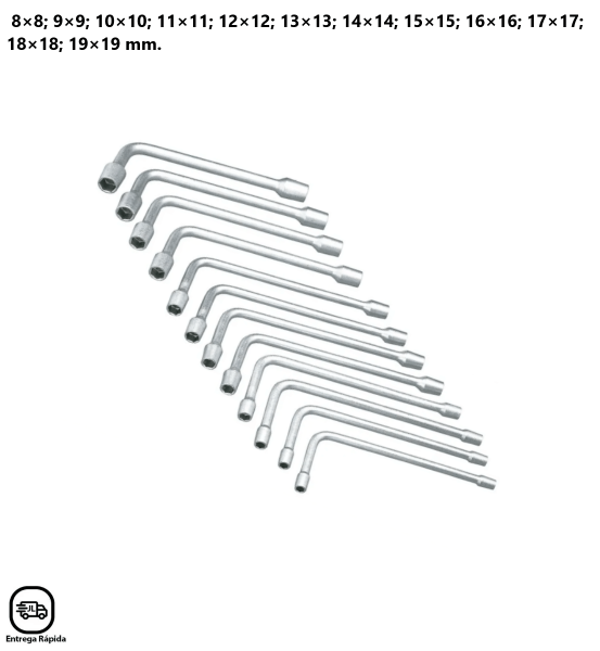 Jogo de Chave Biela 12 Peças 8mmX19mm Gedore Red