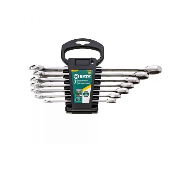 Jogo de Chave Combinada com Catraca 120Xp De 8 A 18mm 7 Peças Sata