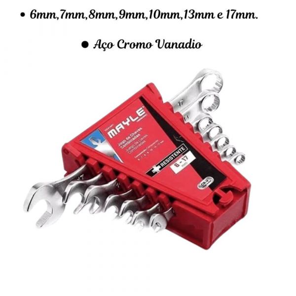 Jogo de Chave Combinada 6 a 17mm Mayle