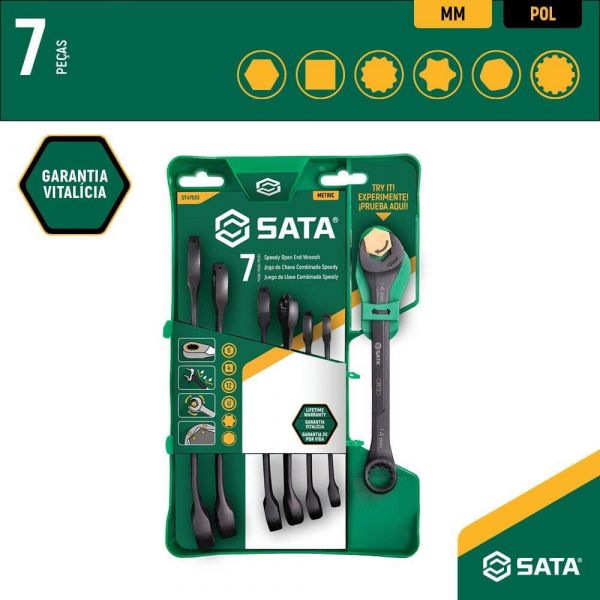 Jogo de Chave Combinada Speedy X6 8-17mm ST47530 Sata