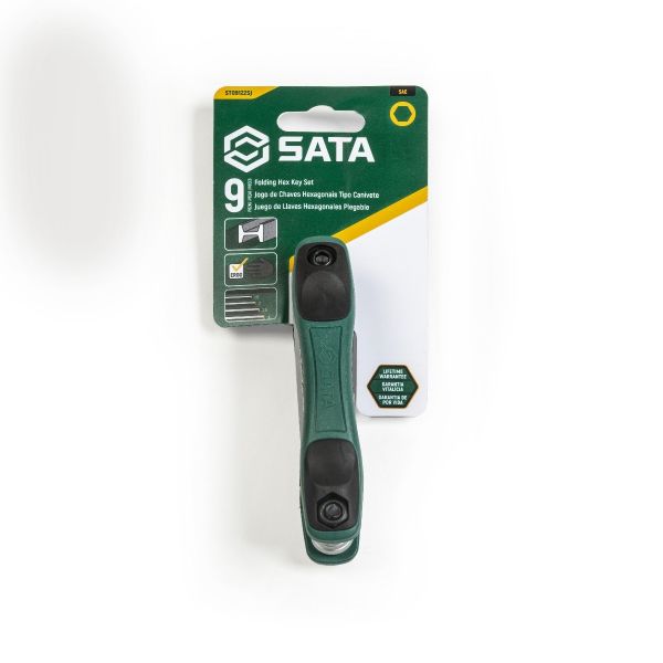 Jogo de Chaves Allen Hexagonais Tipo Canivete Sata