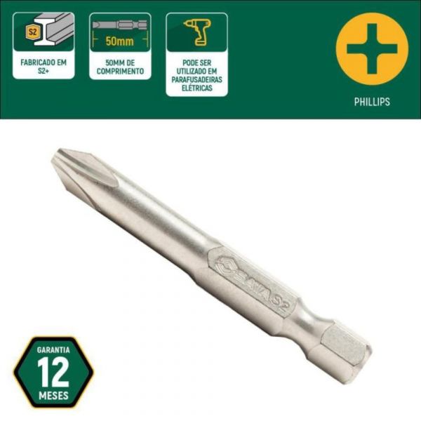 Bit Phillips PH1 de 50mm com 5 Peças ST59322ST Sata