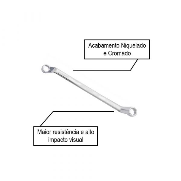 Jogo De Chaves Estrela 6 a 22mm 8 Peças Mayle