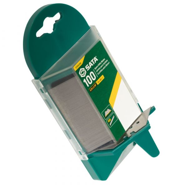 Jogo de Lâminas para Estilete Trapezoidal 100 Peças ST93435A Sata