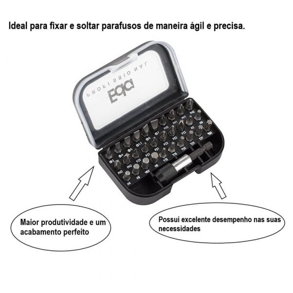 Jogo De Ponteira Bits Com 31 Peças 8ZP Eda Importadora