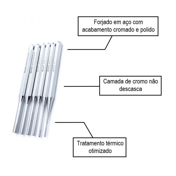 Jogo de Sacapinos com 6 peças Sata