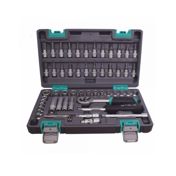 Jogo De Soquetes e Acessórios Com 57 Peças 1/4 Pol. Stels