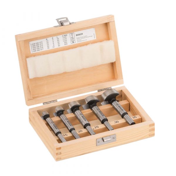 Jogo de Brocas para Madeira Bosch Forstner 15-35mm 5 pçs