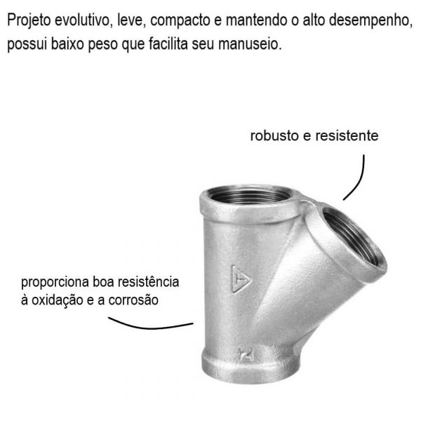 Junção Galvanizada 2” 45° Tupy