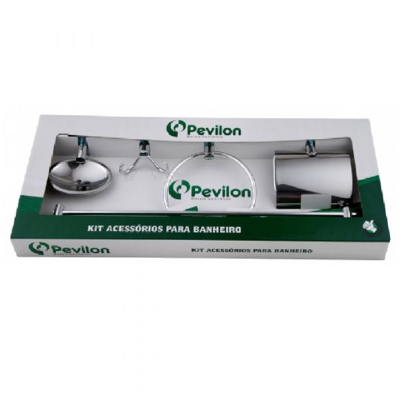 Kit de Acessórios para Banheiro Soft com 5 Peças Pevilon