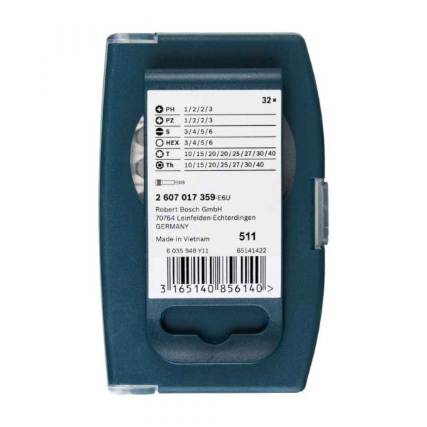 Kit de Pontas Bosch para parafusar com 32 unidades