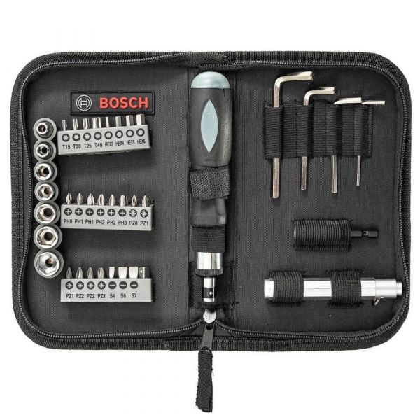 Kit de Pontas e Soquetes Bosch para parafusar com 38 peças