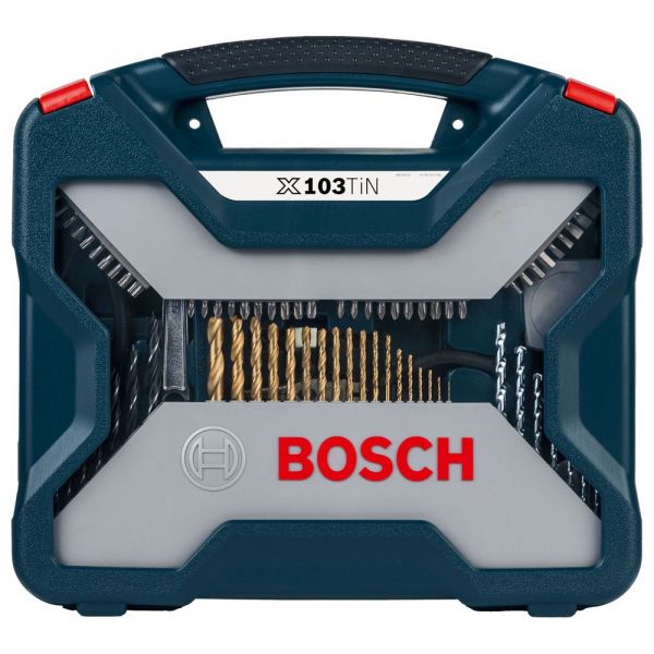 Kit de Pontas e Brocas em Titânio X-Line para parafusar e perfurar com 103 unidades Bosch