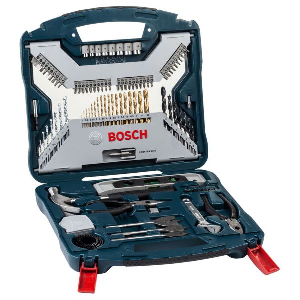 Kit de Pontas e Brocas em Titânio X-Line para parafusar e perfurar com 103 unidades Bosch