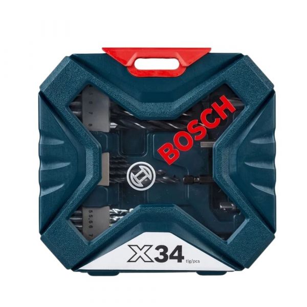 Kit Furadeira de Impacto Gsb 450 X-Line Com 34 Peças 450W Bosch