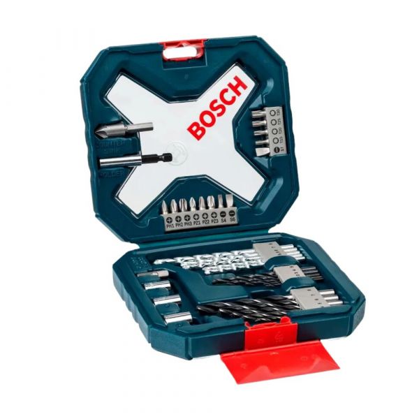 Kit Furadeira de Impacto Gsb 450 X-Line Com 34 Peças 450W Bosch