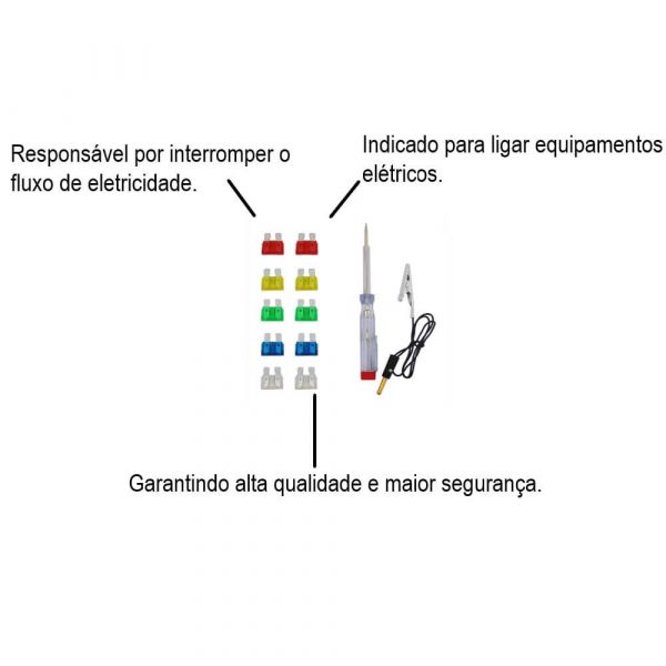Kit Fusível Auto 12 Peças Western 2963 Mundial