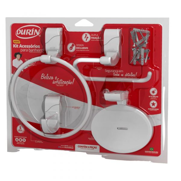 Kit para Banheiro Sofisticato 4 Peças Durin