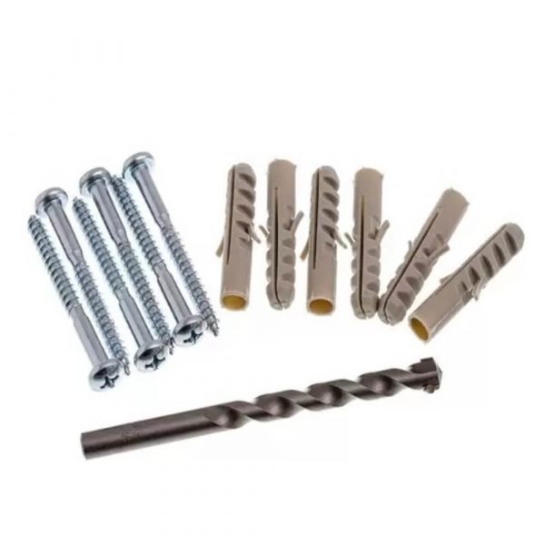 Kit Prático Universal com Bucha, Parafuso e Broca 10mm Bemfixa