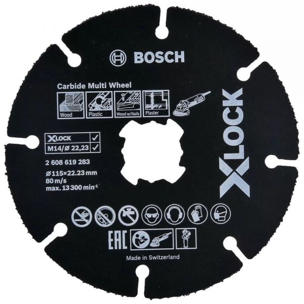 Disco de Corte Multimaterial Bosch X-LOCK Carbide 115mm