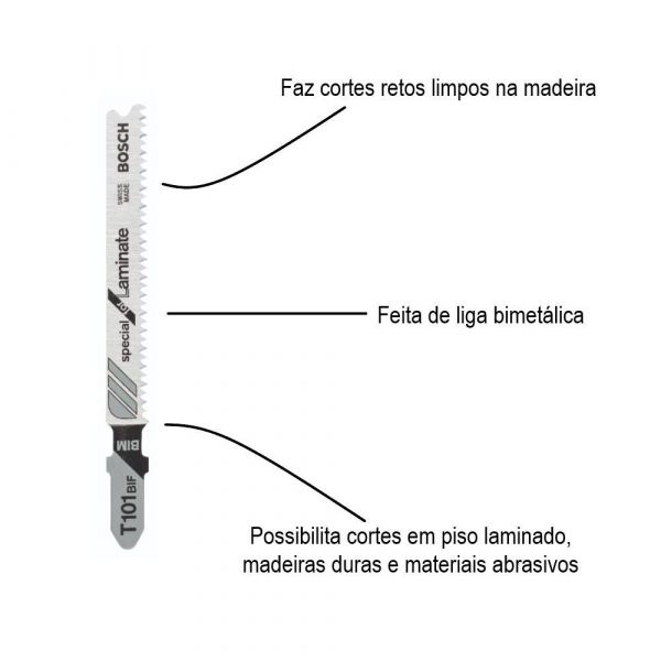 Lâmina serra tico Bosch T101BIF Special Laminate 1 peça