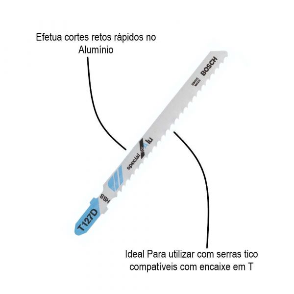 Lâmina serra tico Bosch T127D Special for Alumínio 1 peça